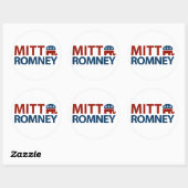 Sticker Rond Mitt Romney GOP (Feuille)