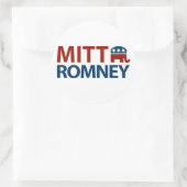 Sticker Rond Mitt Romney GOP (Sac)
