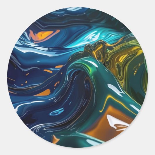 Sticker Rond Mixed Liquids (Devant)