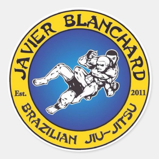 Sticker Rond mixed martial art jiu jitsu bjj (Devant)