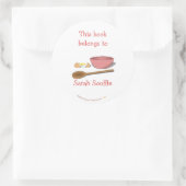 Sticker Rond Mixer Bowl Custom Cookbook Bookplate Modèle (Sac)