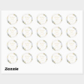 Sticker Rond Mixer parfait Mixer Gold Bordure Mariage café (Feuille)