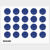 STICKER ROND MIXMATCH ROYAL BLUE PARTIES SCINTILLANT ARRIÈRE -  (Feuille)
