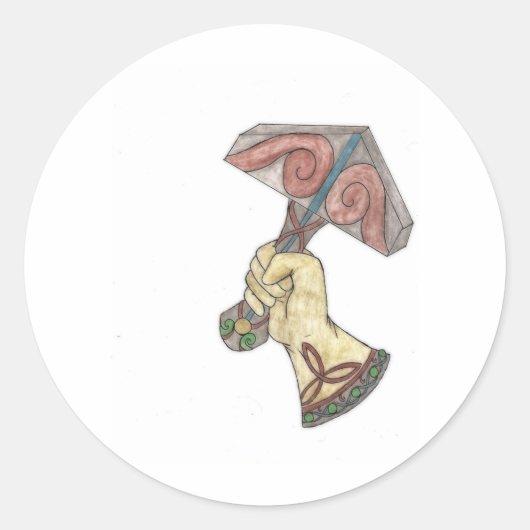 Sticker Rond Mjolnir (Devant)