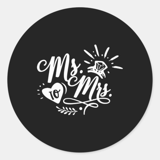Sticker Rond Mlle à Mme (Devant)
