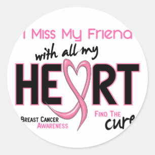 Sticker Rond Mlle My Friend du cancer du sein I