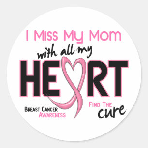 Sticker Rond Mlle My Mom du cancer du sein I
