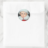 Sticker Rond Mme Claus (Sac)