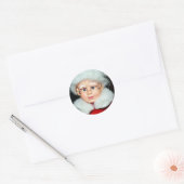 Sticker Rond Mme Claus (Enveloppe)