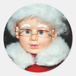 Sticker Rond Mme Claus