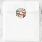 Sticker Rond Mme Claus Plaisir De La Cuisine De Vacances (Sac)