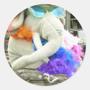 Sticker Rond Mme Ella Phant