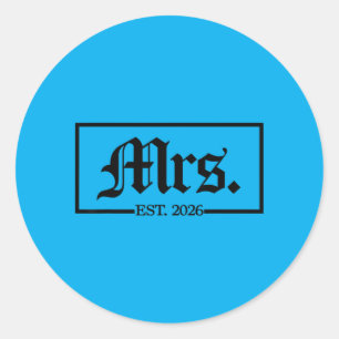 Sticker Rond Mme Est 2026 Femme Mari Époux Couple Marié Mariage