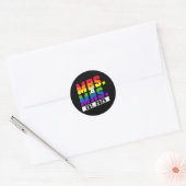 Sticker Rond Mme Et Mme Est. 2025 - Mariage Gay pride (Enveloppe)