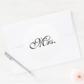 Sticker Rond Mme Femme A Épousé Ses Nouvelles Maisons (Enveloppe)