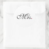 Sticker Rond Mme Femme A Épousé Ses Nouvelles Maisons (Sac)