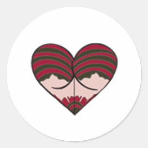 Sticker Rond mme freddy butt