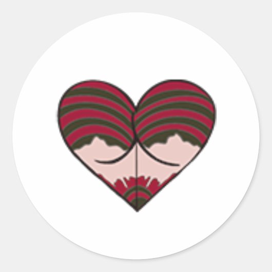 Sticker Rond mme freddy butt (Devant)