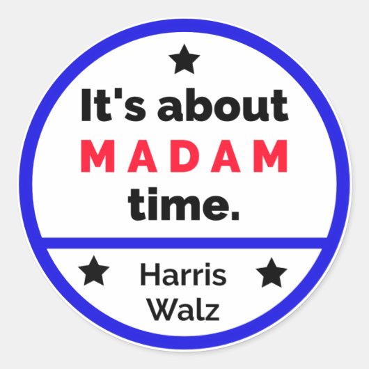 Sticker Rond Mme-time-Harris-Sticker (Devant)