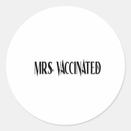Sticker Rond Mme Vaccinée (Devant)