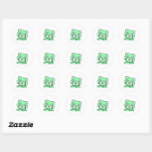 Sticker Rond mme zombie (Feuille)