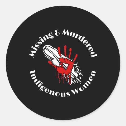 Sticker Rond Mmiw Missing Ed Indigenous (Devant)