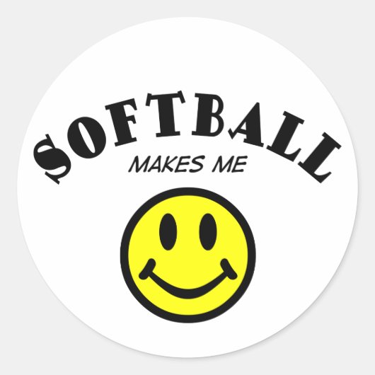 Sticker Rond MMS : Softball (Devant)