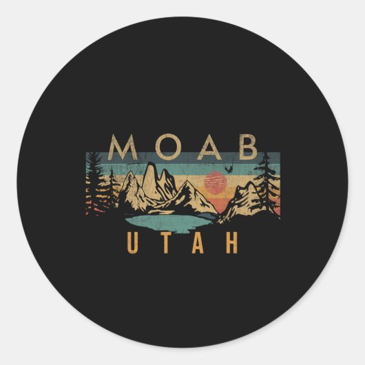 Sticker Rond Moab Utah (Devant)