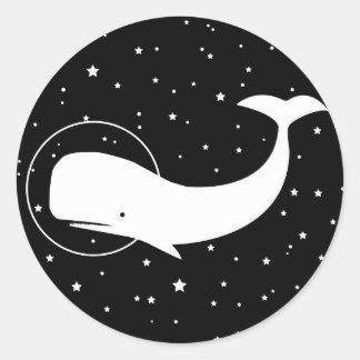 Sticker Rond Moby dans l'espace