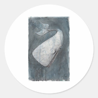 Sticker Rond Moby Dick