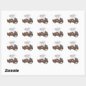 Sticker Rond Moca Caca (Feuille)