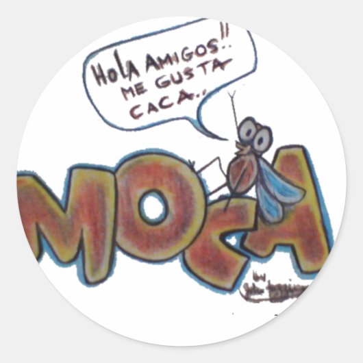 Sticker Rond Moca Caca (Devant)