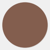 Sticker Rond Mocha Brown couleur solide | Classique | Élégant (Devant)