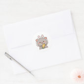 Sticker Rond Mochi Panda Bear Savoure Le Déjeuner (Enveloppe)