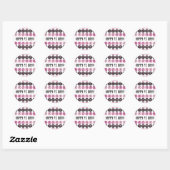 Sticker Rond Mod Pi - Rose Pi (Feuille)