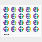 Sticker Rond Mod Rainbow Colorée 1ère fête d'anniversaire (Feuille)