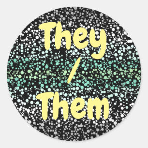 Sticker Rond Mod Retro Quirky Super Boho Paragender Pride