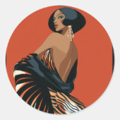 STICKER ROND MODE #6 (Devant)