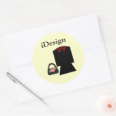 Sticker Rond Mode amusante - iDesign (Enveloppe)