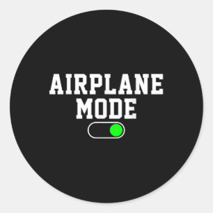 Sticker Rond Mode Avion En Vacances Été