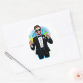 Sticker Rond Mode chambre : Activé !" (Bachelor Party) (Enveloppe)