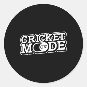 Sticker Rond Mode Cricket Activé - Joueur de Cricket Tsman Lanc