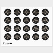 Sticker Rond Mode de vie lent (Feuille)