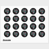 Sticker Rond Mode Enseignant Désactivé Coloriage Joyeux Dernier (Feuille)