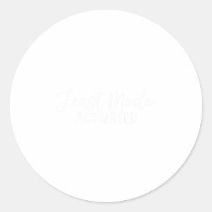Sticker Rond Mode Festin Activé Joyeux Thanksgiving Groupe Matc