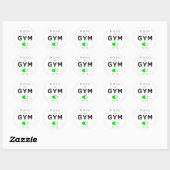 Sticker Rond Mode gym active (Feuille)