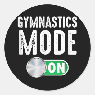 Sticker Rond Mode Gymnastique Activé Entraîneur Athlète Gymnast