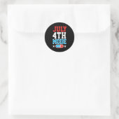 Sticker Rond Mode Le Juillet 4 juillet Le 4 Juillet Indépendant (Sac)