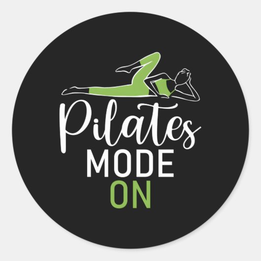 Sticker Rond Mode Pilates Sur Pilates (Devant)