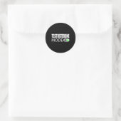 Sticker Rond Mode testostérone activé (Sac)